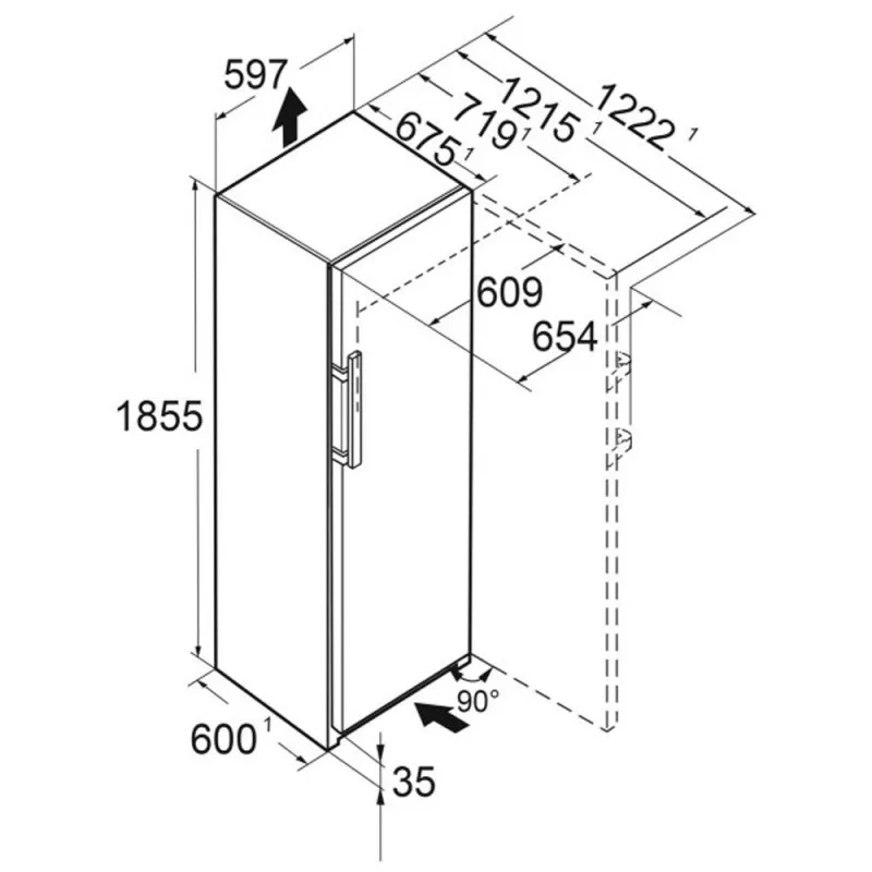 Conservador liebherr srsde 5230 inox 1.85m e Ideal para Reuniones