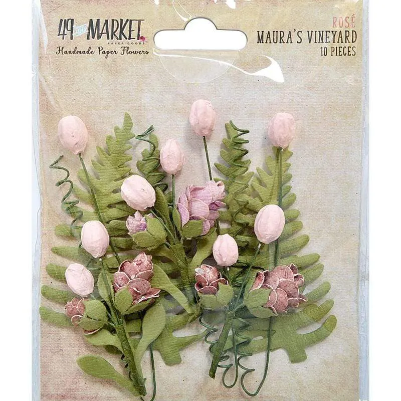 Flores de papel hechas mano Mauras Vineyard Rose con Termostato Ajustable
