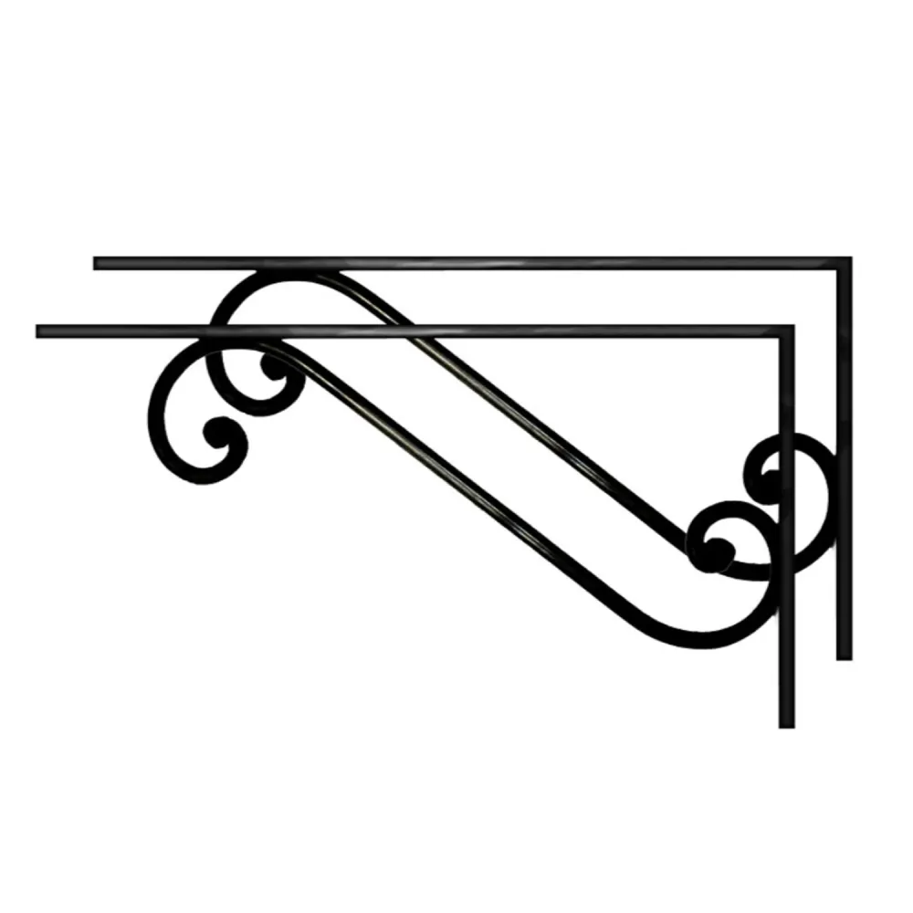 Freidora con Tapa Soportes de hierro forjado negro mate para fregaderos de exterior - medida 44 cm