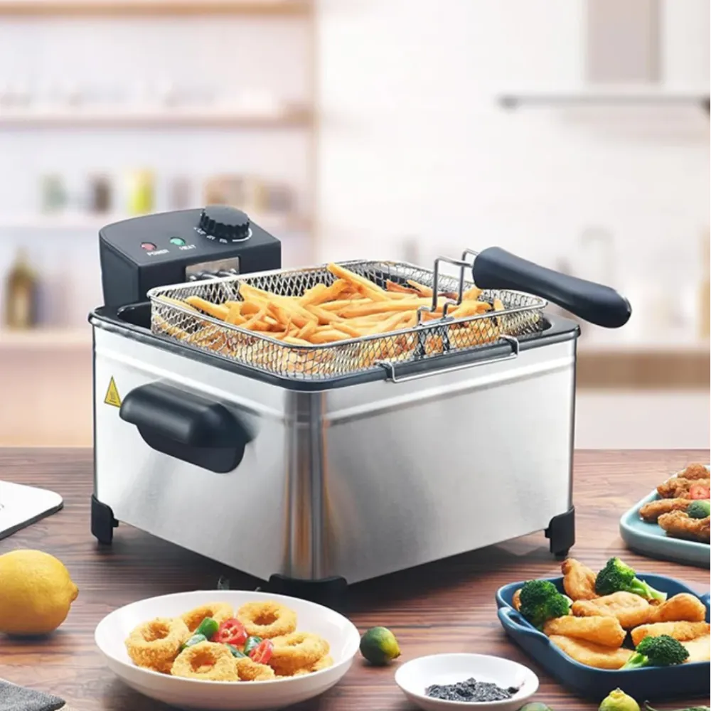 Freidora electrica crystal cuisine 6L Fácil de Limpiar