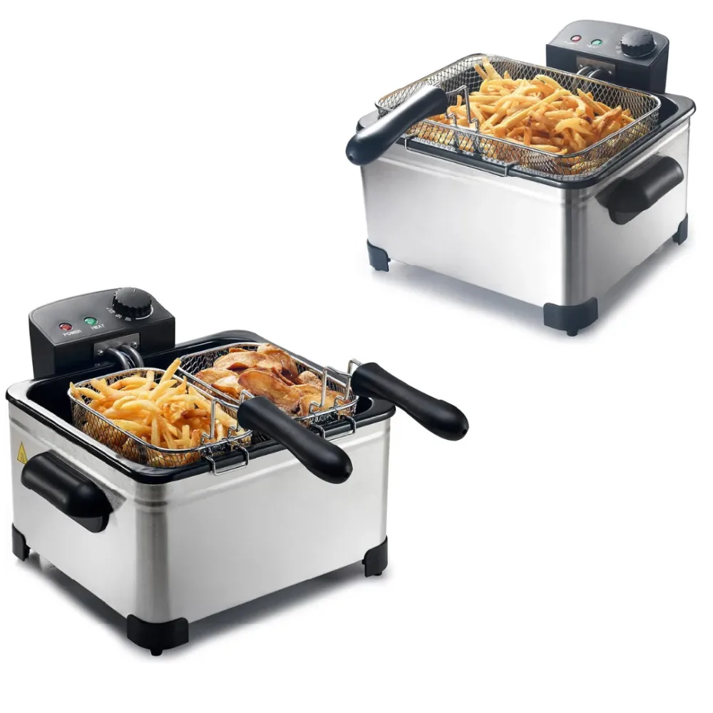 Freidora electrica crystal cuisine 6L Fácil de Limpiar