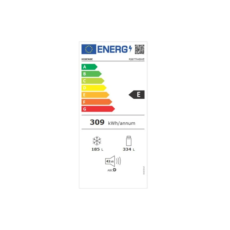 Frigorífico americano hisense rs677n4bwe blanco e Acero Inoxidable