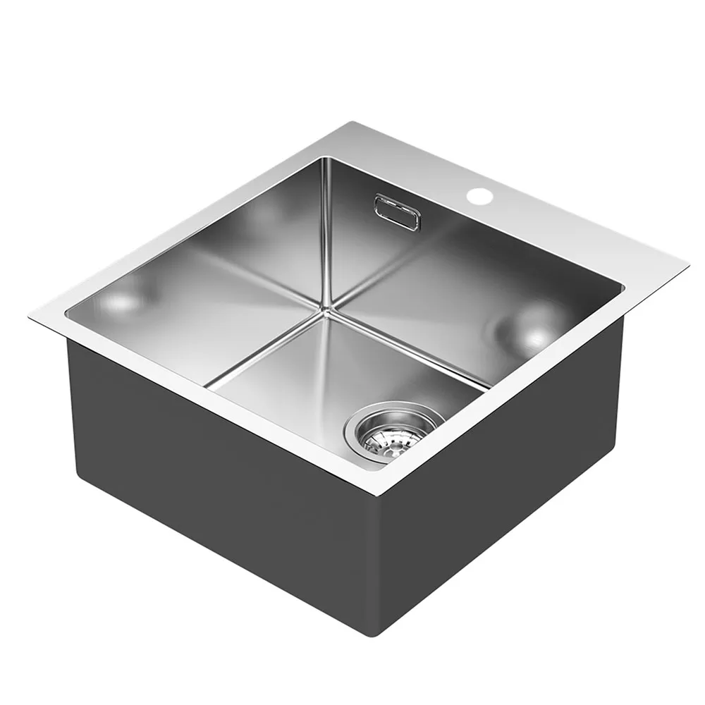 Kibath fregadero sol acabado cepillado elaborado en acero inoxidable con Sistema de Seguridad
