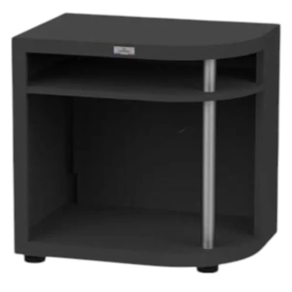 Le Marquier - Meuble cuisson arrondi droite noir Diseño para Exteriores
