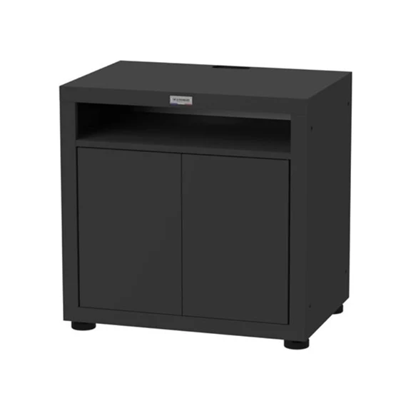 Le Marquier - Meuble de cuisson avec tablette noir Acero Inoxidable