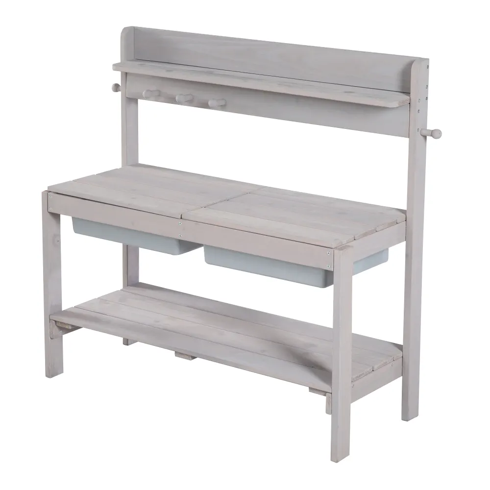 Mud Kitchen 'Outdoor+', Gray Stained Separado Cover, Weatherproof Wood