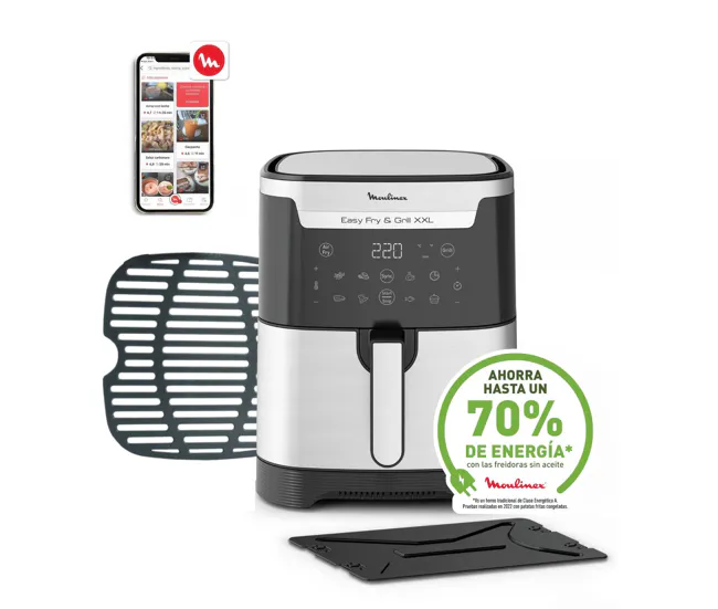 Profesional de Acero Inoxidable Freidora Sin Aceite MOULINEX EZ801D 6,5l