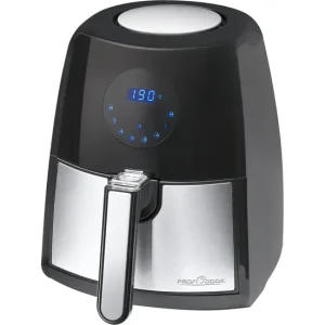 Proficook FR 1147 H Freidora Sin Aceite por Aire Sofocante, 2,5L, 7 Programas Fritura, Termostato, Temporizador, 1500, Neg...