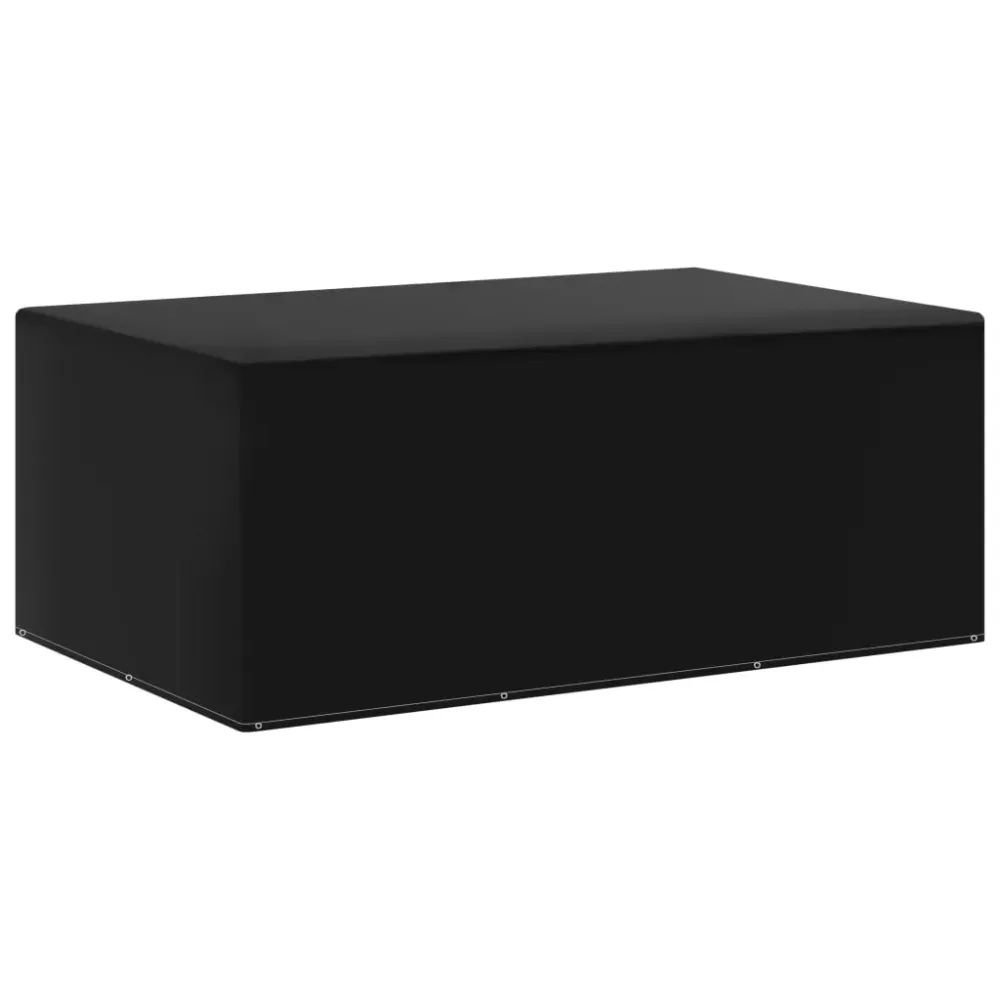 Funda Protectora Funda para muebles de jardín 7 ojales aluminio negro 90x143x225 cm