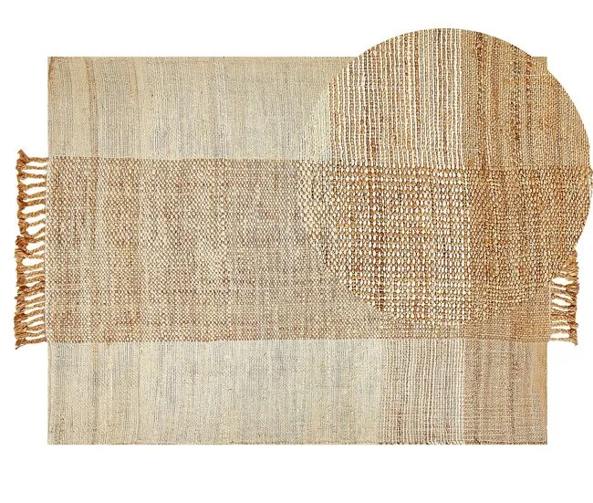 Alfombra de yute beis arena/natural 140 x 200 cm HAMZALAR