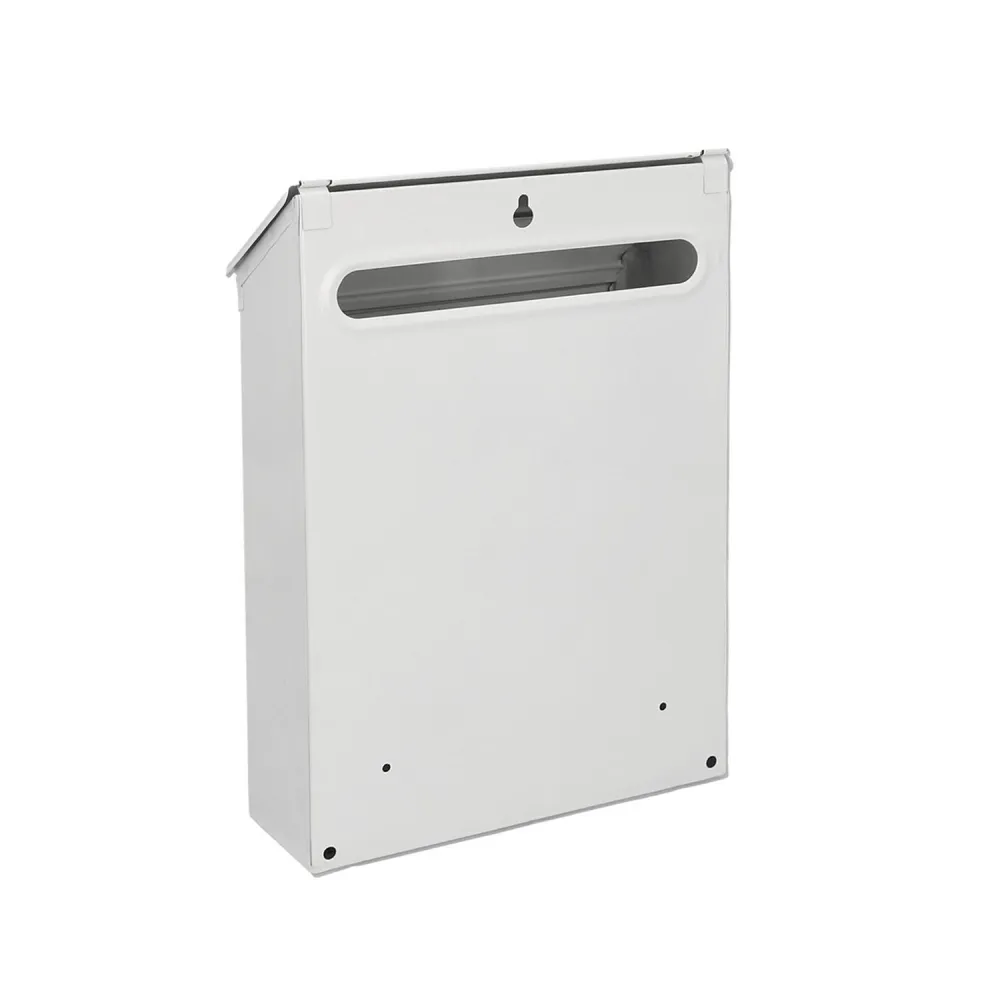 Buzón maurer exterior 21x30x6,8 cm. Blanco con Ventana Transparente