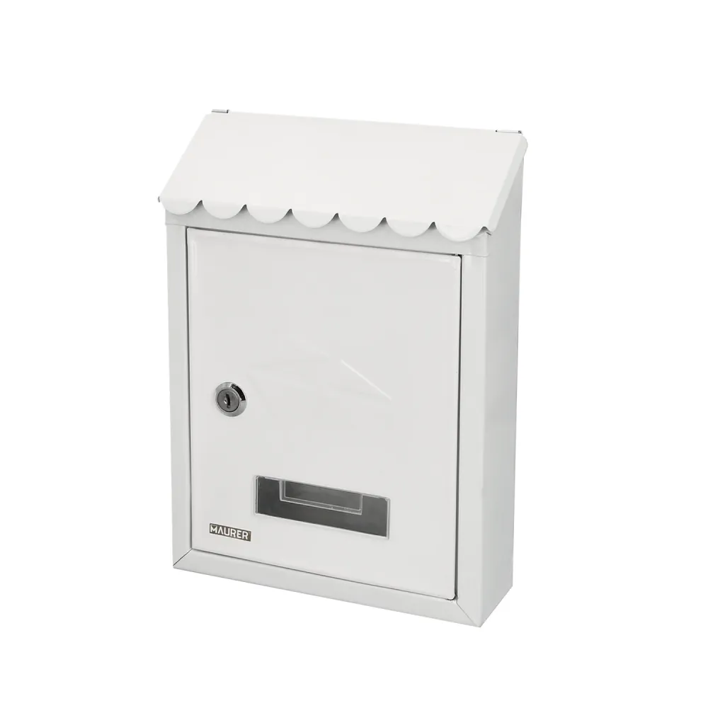 Buzón Maurer Exterior 21x30x6,8 cm. Blanco | Resistente UV |
