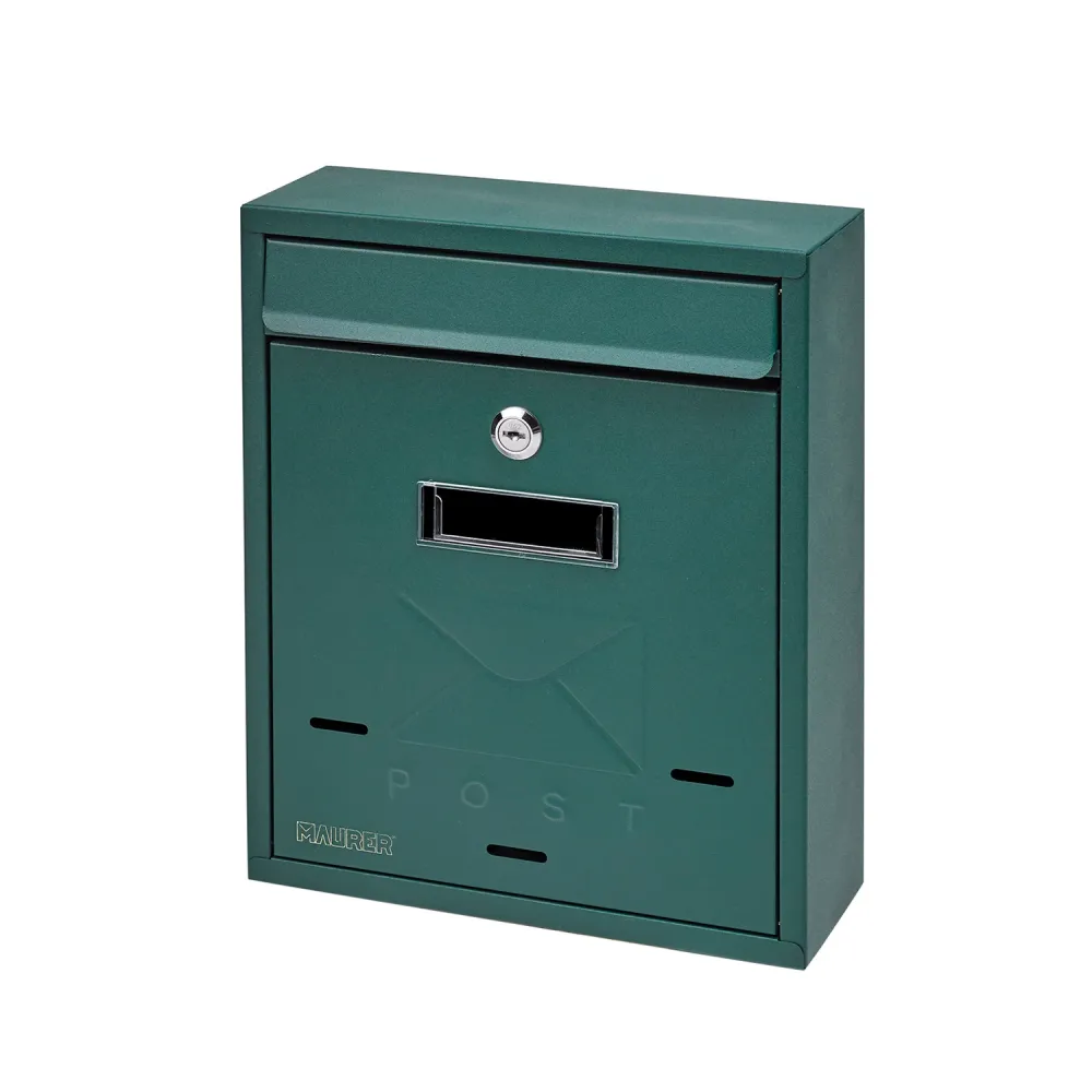 Buzón Maurer Square 31x26x9,0 cm. Verde Fácil de Instalar