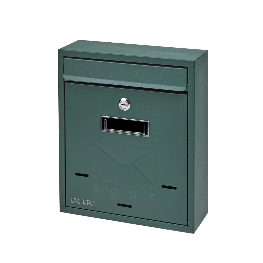 Buzón maurer square 31x26x9,0 cm. Verde para Buzón de Pared