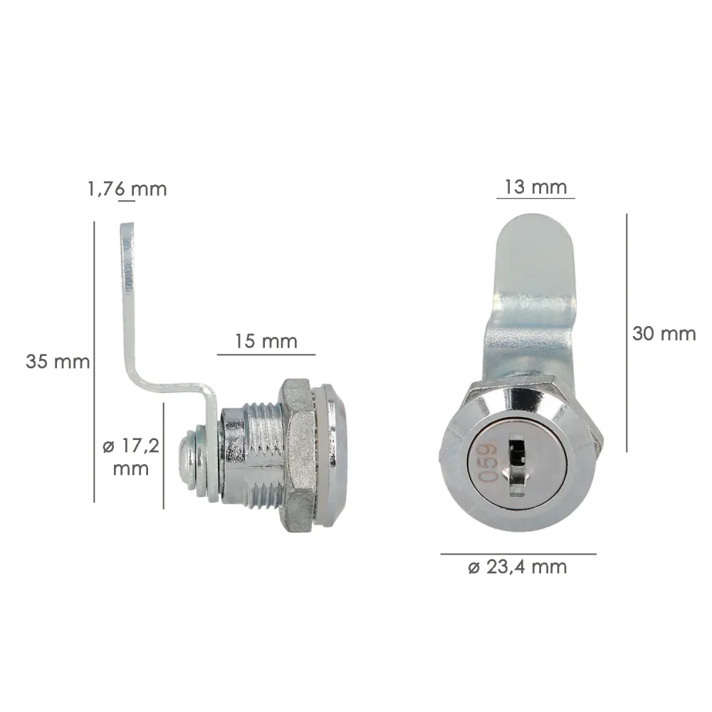 Cerradura Para Buzon Jardin Aluminio Fundido con Protección UV y Antilluvia