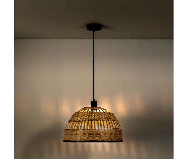 Diseño Elegante Lámpara de techo Suyen de Bambú, diametro 39,5 cm