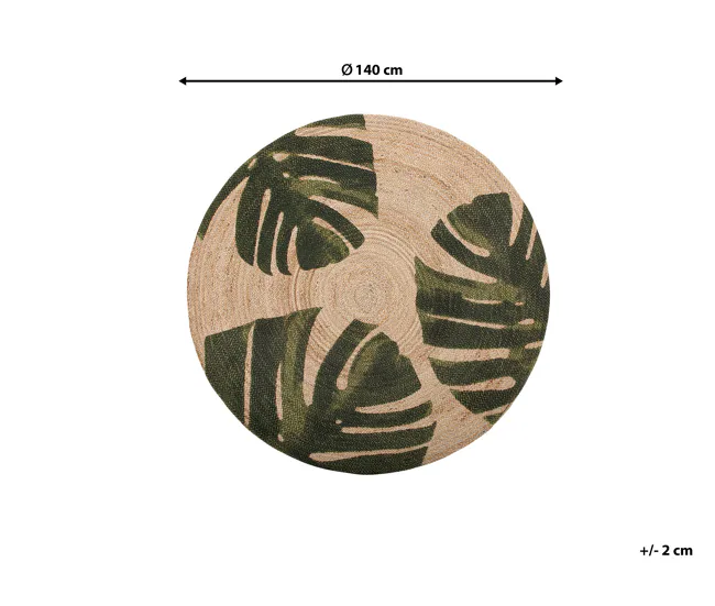 Funda Personalizable Alfombra de yute beige/verde ⌀ 140 cm INCIK