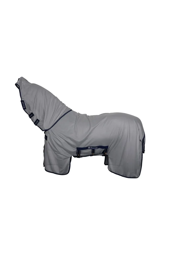 Premium Impermeable Buzz-Off X Big Neck manta anti-moscas con cuello fijo Argénteo 145