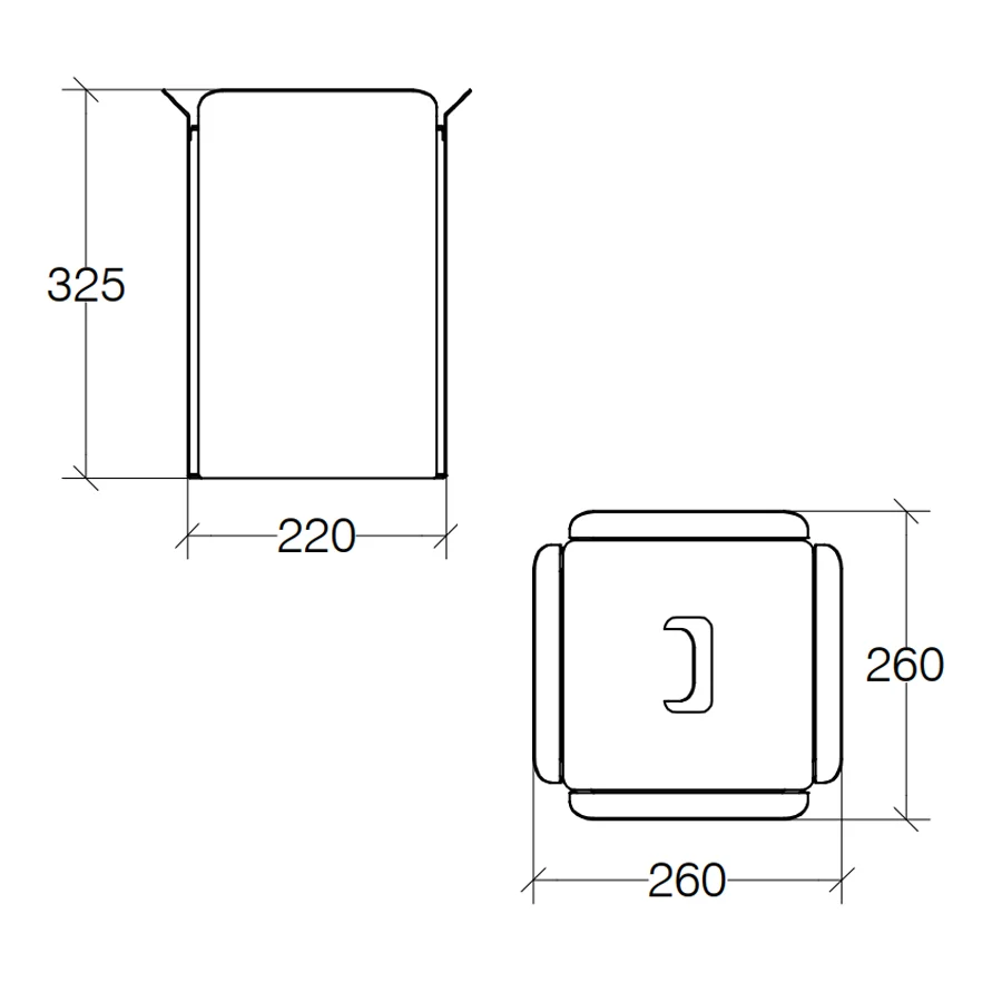 Premium Impermeable Cestino para basura de aluminio pintado blanco Lineabeta Bandoni