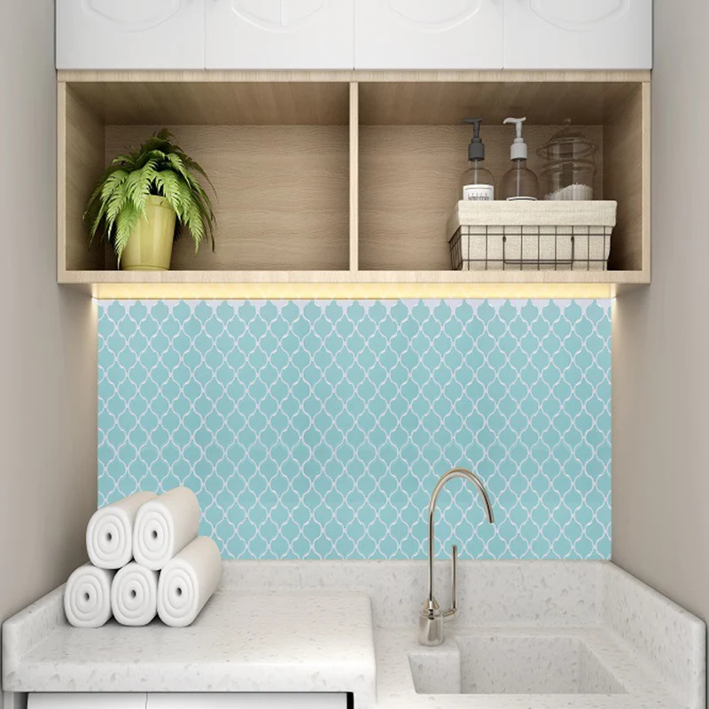Sfondi quadrifoglio di colore pastello Mosaici Decorazione moderna da parete buccia e bastone per bagno con Cierre de Velcro