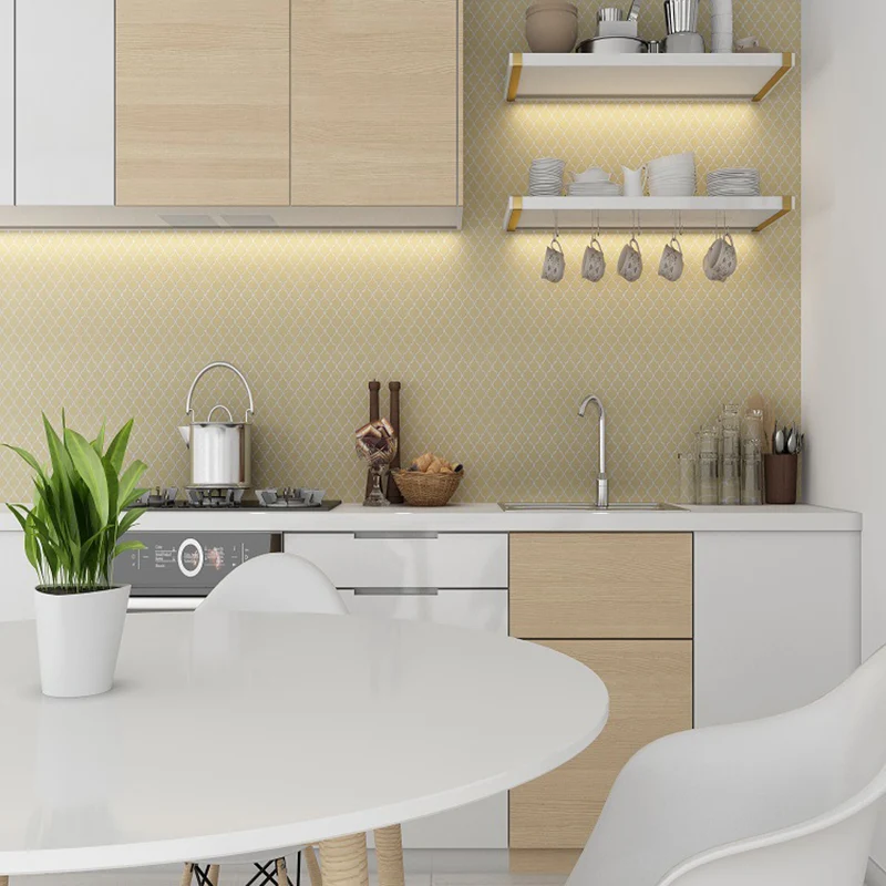 Sfondi quadrifoglio di colore pastello Mosaici Decorazione moderna da parete buccia e bastone per bagno con Cierre de Velcro
