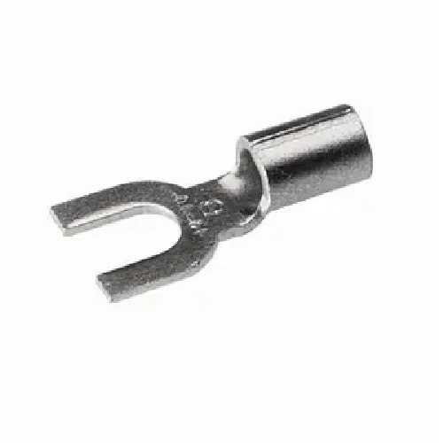 Burndy T146F 14 - 20 AWG #4 - #6 Stud Chamfered Long Barrel Cobrizo Uninsulated Fork Tounge Terminal Lug | Envío Rápido
