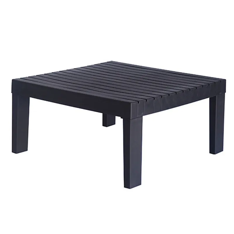 Mesita de jardín auxiliar ensamblable de plástico wini antracita 65×65×33 cm