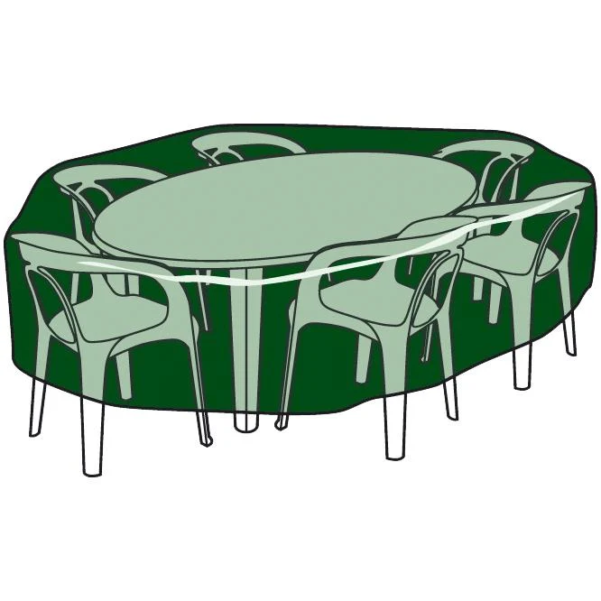 Premium para Exteriores Funda circular cubre mesas y sillas de polietileno 120 cm x 90 cm