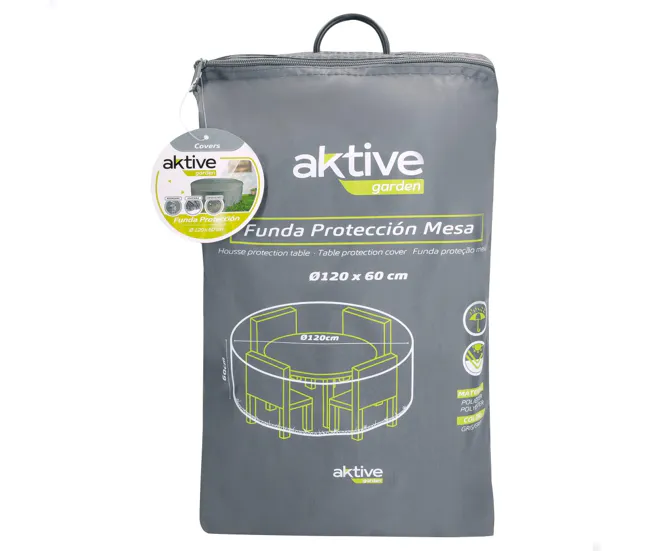 Funda impermeable protectora para mesa redonda Aktive Garden en Poliéster 300D