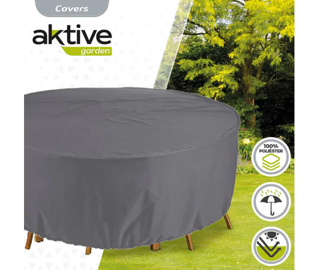 Funda impermeable protectora para mesa redonda Aktive Garden en Poliéster 300D
