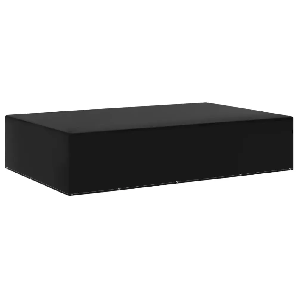 Funda para muebles de jardín aluminio negro 70x325x205 cm | Impermeable | Transpirable