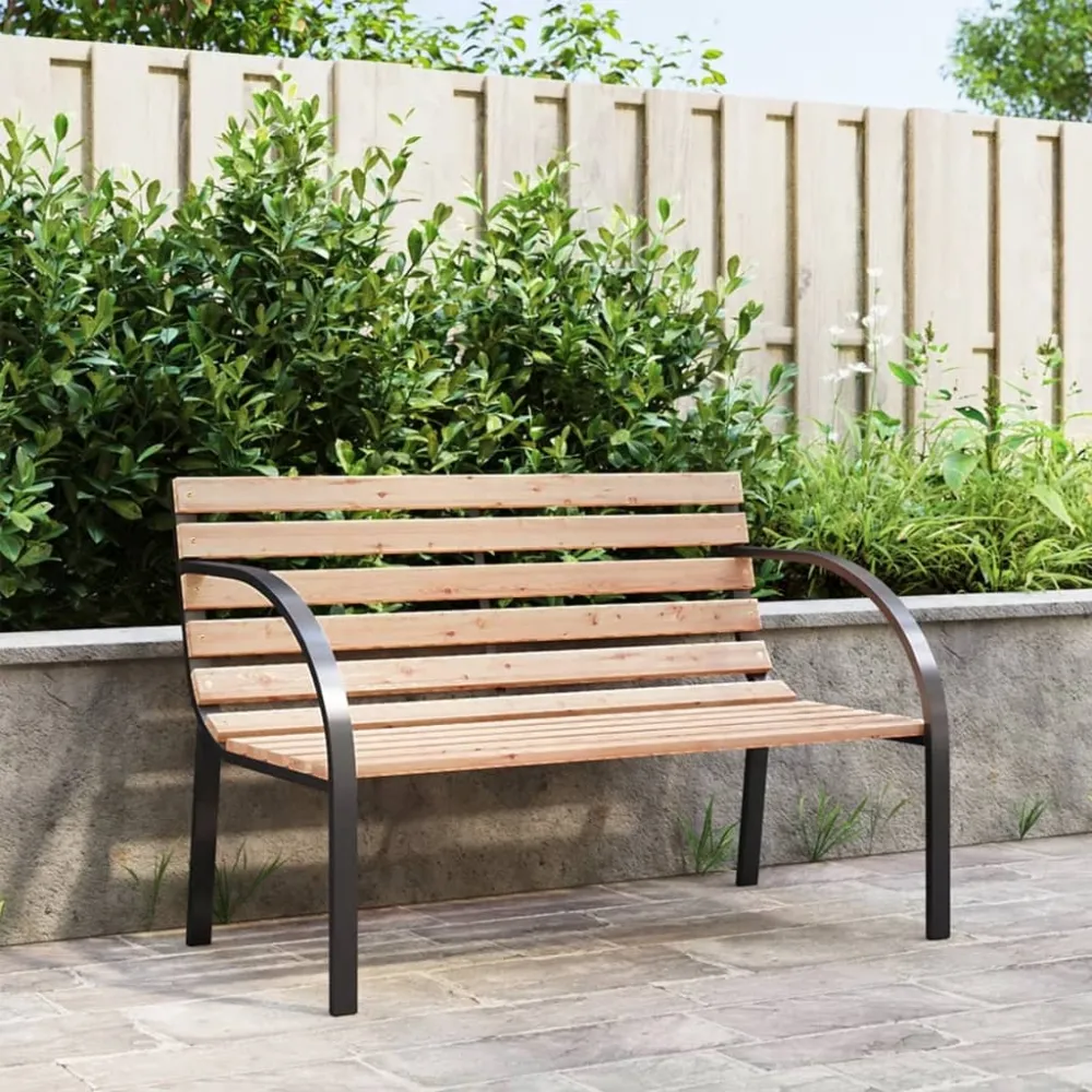 Ajuste Universal Banco de jardín de madera y hierro 120 cm es2623