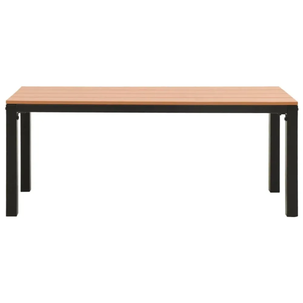 Banco de exterior Lotan 2 plazas marrón/negro 45x110x39 cm con Ventanas de Ventilación
