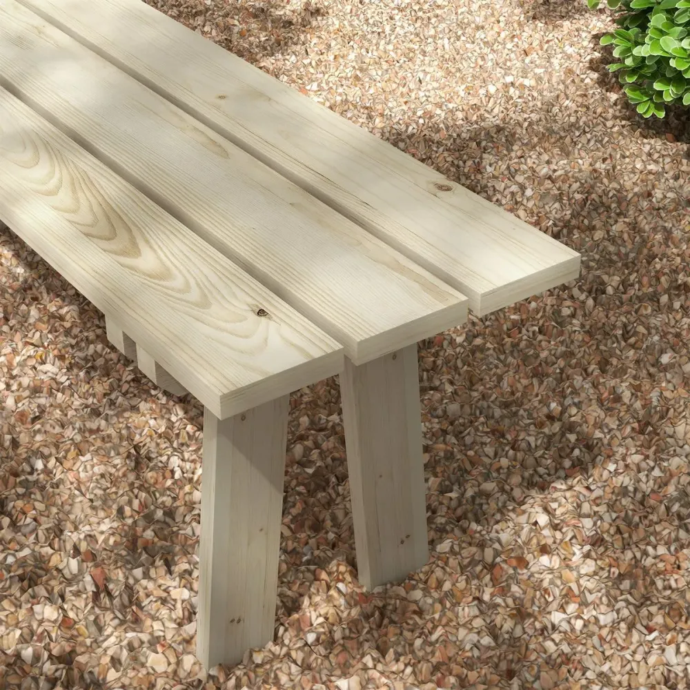 Banco de jardín Matine Outsunny 2 plazas 220kg genuino 45x130x38 cm | Impermeable | Transpirable