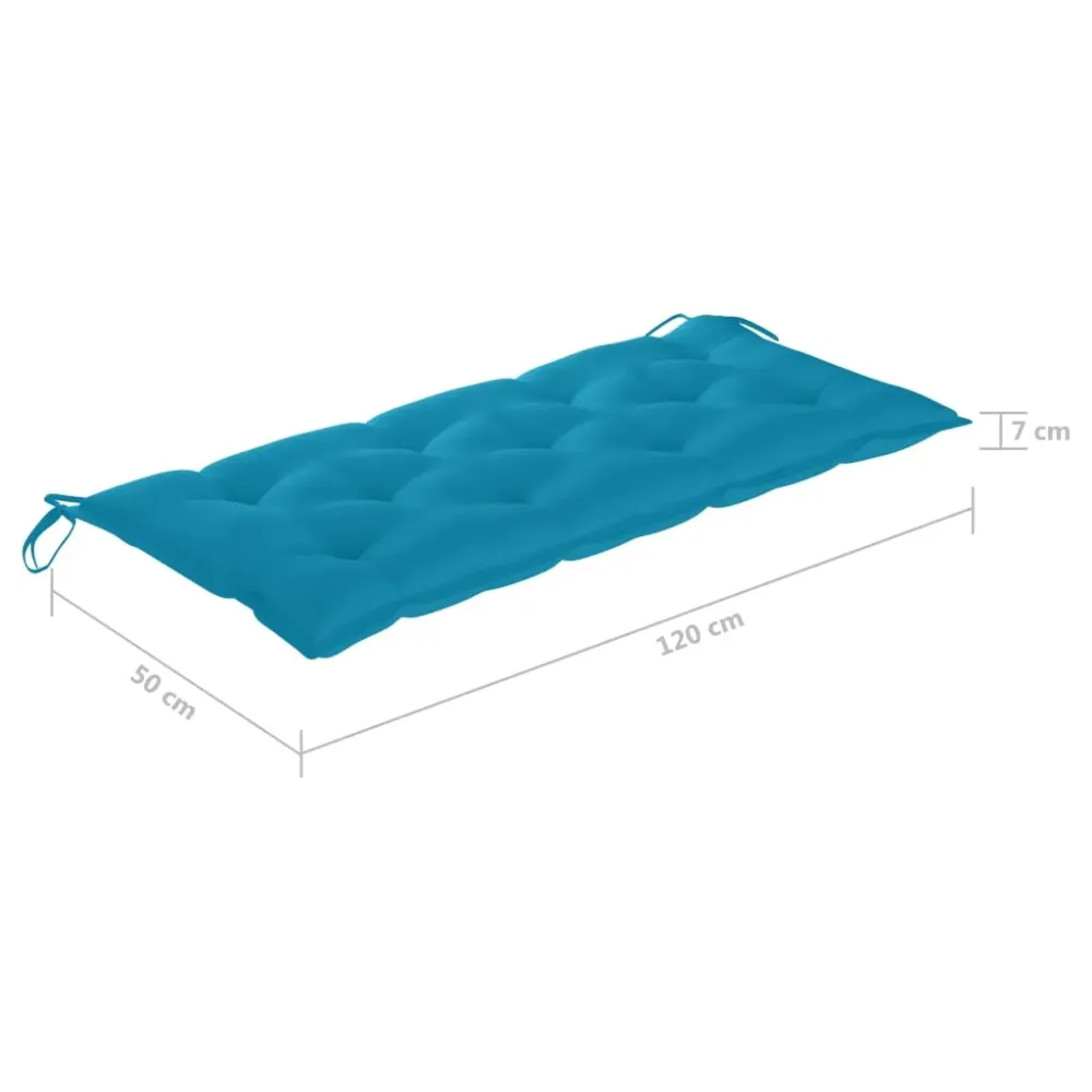 Banco de jardín Sena 2 plazas con cojín 120 cm | Impermeable | Transpirable