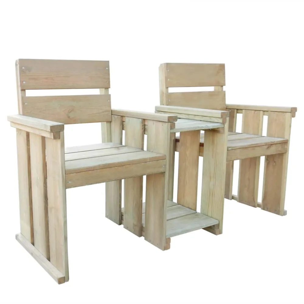 Funda Ajustable Banco de jardín 2 plazas madera de pino impregnada 150 cm es6561
