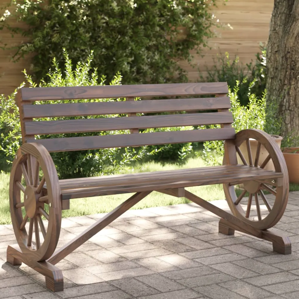Funda de Almacenamiento Banco de jardín de 2 plazas madera maciza de abeto es4161