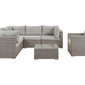 Funda Protectora Conjunto de jardín con mesa 6 plazas contare derecha personalizable gris pardo