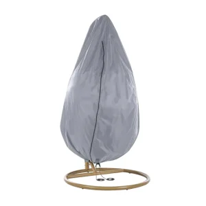 Funda de PVC/poliéster gris para silla colgante 200 x 120 x 120 cm CHUVA Fácil de Colocar