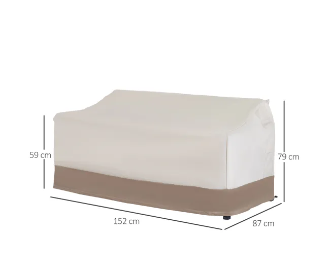 Outsunny Funda Protectora para Banco 2-3 Plaza Cubierta de Muebles Impermeable Exterior Jardín Protección contra Lluvia y...