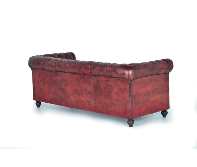 SILLON CHESTER 3 PLAZAS Marrón.Giner y Colomer 72x86x200 con Cordón de Ajuste