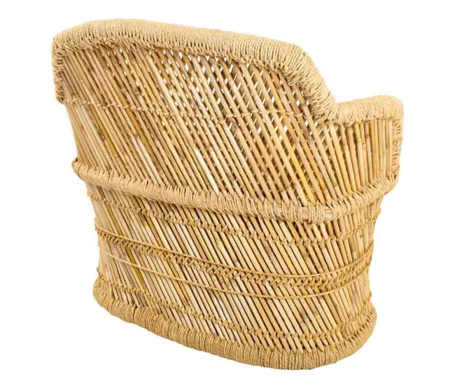 Sofa de niño 2 plazas de bambu original de 62x30x48.5 cm con Cordón de Ajuste
