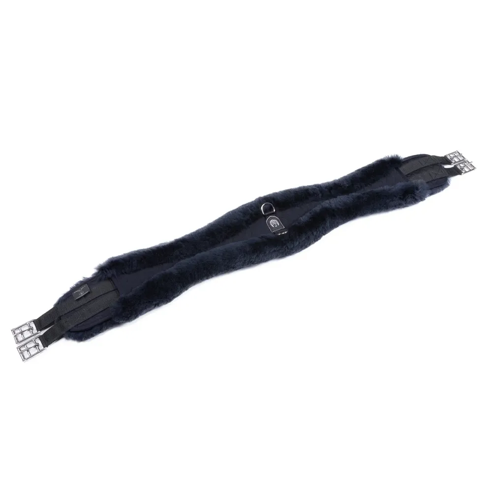 Cincha Kontur, larga con piel de cordero Black/Anthracite 125 cm Fácil Instalación