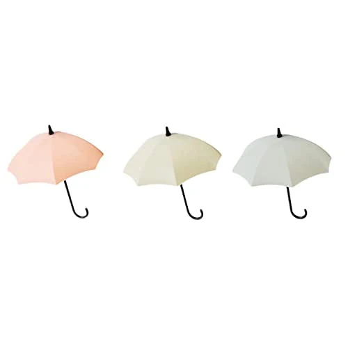 Gancho Decorativo Set de 3 Colgadores de Pared con Paraguas Coloridos - Ganchos Multiuso Autoadhesivos