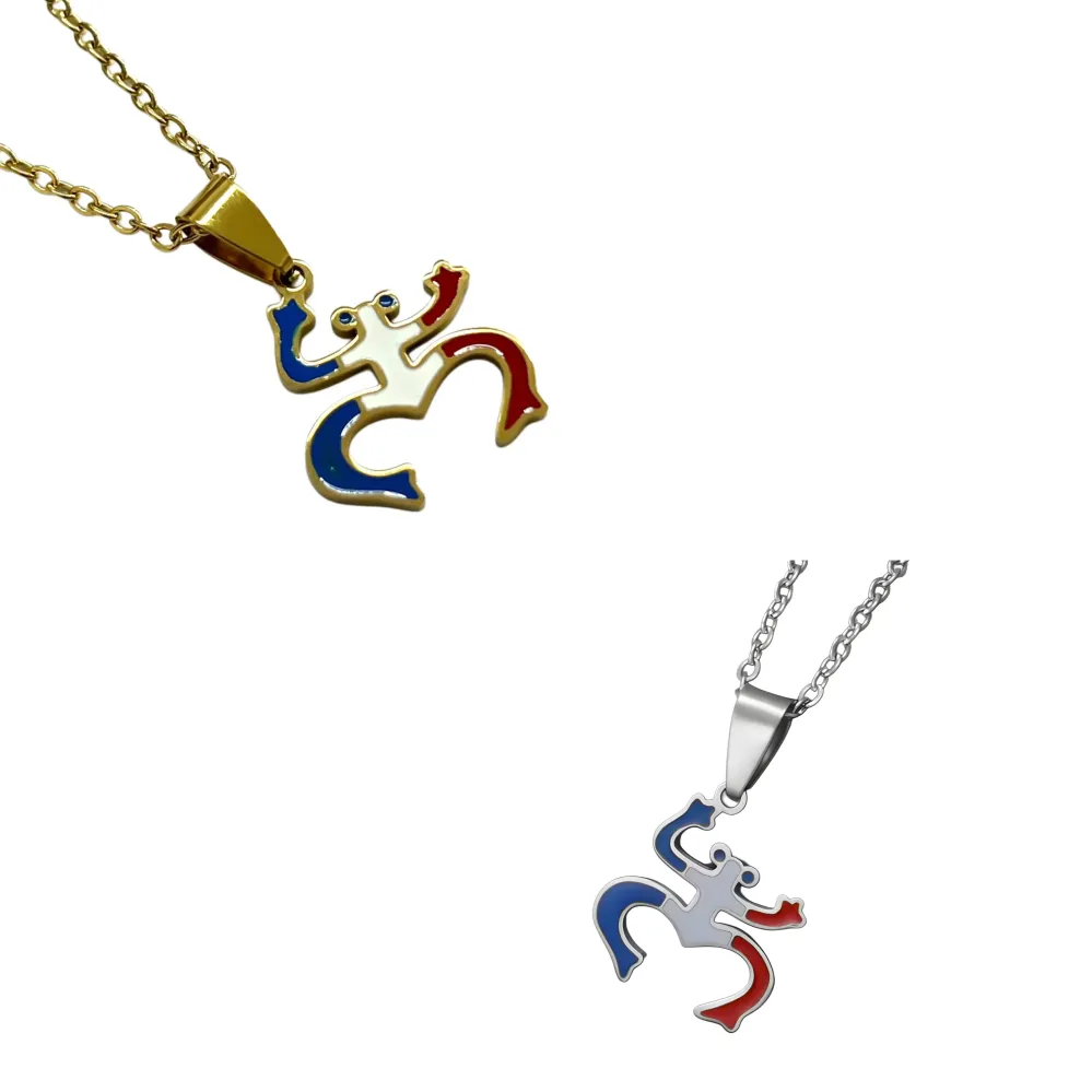 Gancho Pastoril Coqui Taíno de Puerto Rico, Stainless Inoxidable, Charm/Pendant Plata