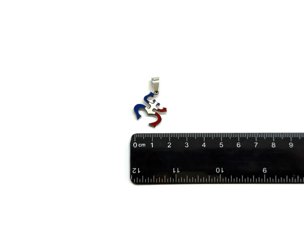 Gancho Pastoril Coqui Taíno de Puerto Rico, Stainless Inoxidable, Charm/Pendant Plata