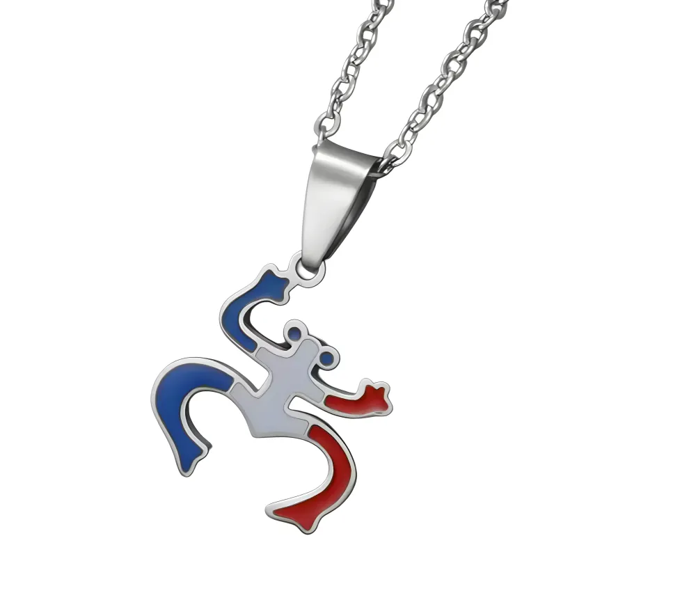 Gancho Pastoril Coqui Taíno de Puerto Rico, Stainless Inoxidable, Charm/Pendant Plata