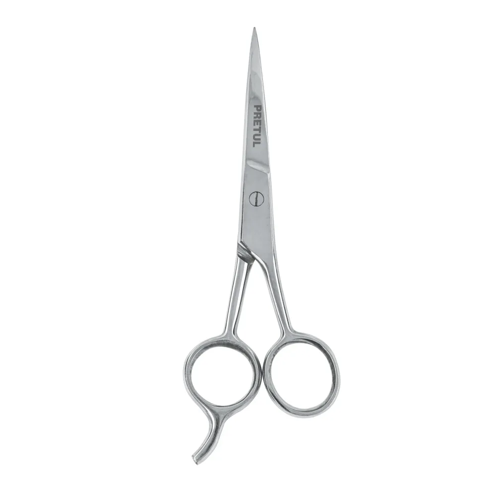 De Hierro Forjado Tijera para estilista con gancho, 5-1/2", pretul