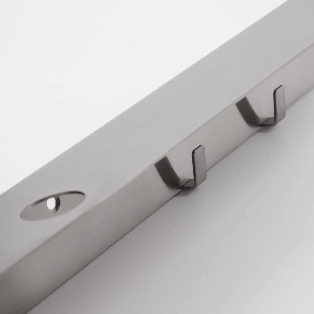 Meraki Portabotellas con ganchos, acabado en plata cepillada para Colgar Plantas