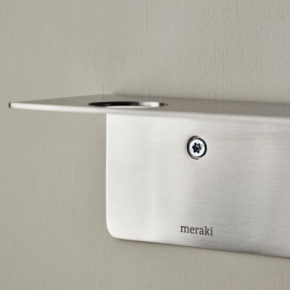 Meraki Portabotellas con ganchos, acabado en plata cepillada para Colgar Plantas